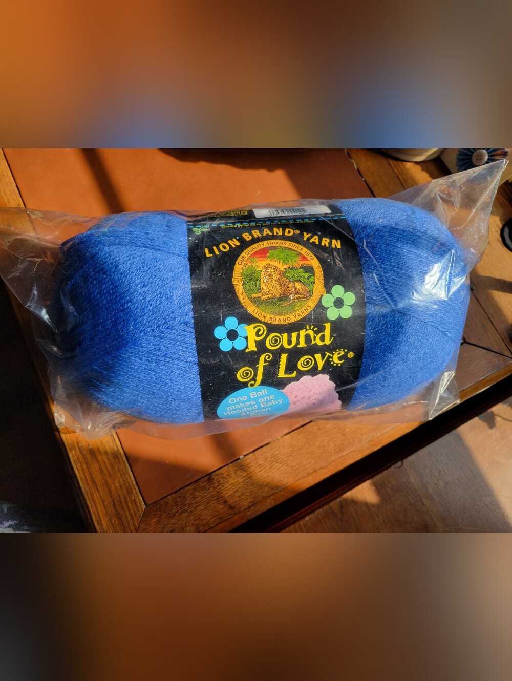 (1 Skein) Lion Brand Yarn 550-110 Pound of Love Yarn, Denim